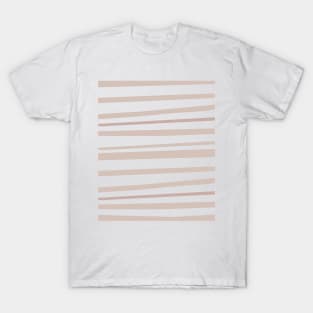 Simple Minimalist Abstract lines Nude Pattern T-Shirt